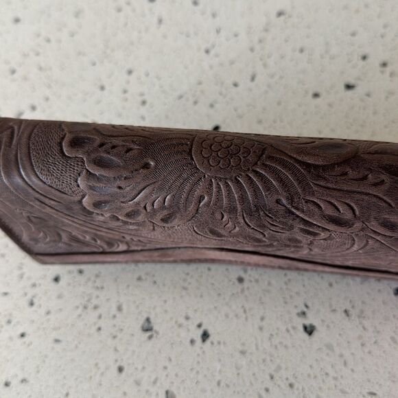 Gorgeous Embossed Brown Leather Wallet Western Cowgirl Made in Mexico NWOT - Picture 10 of 12